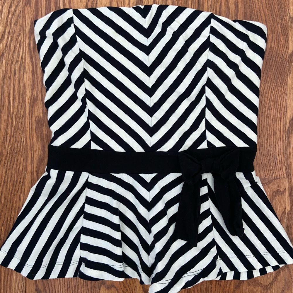 Forever 21 black white tube top medium